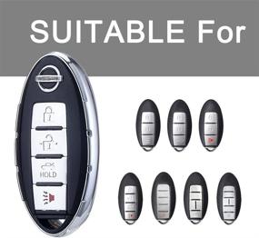 img 3 attached to 🔑 Blue Soft TPU Key Fob Cover for Nissan Infiniti - All-around Protector Plating Shell for Keyless Smart Remote Key of Nissan Aitime Rogue Sentra Maxima Murano Pathfinder Sedan Infiniti