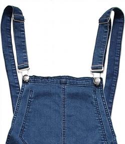 img 2 attached to Men'S Slim Fit Denim Bib Overalls With Ripped Jeans And Pockets