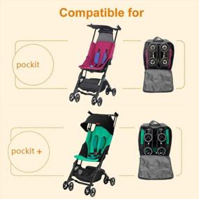 img 3 attached to Lightweight Stroller Gate Check Travel Bag Backpack Compatible With GB Pockit/Pockit+/Pockit Plus.