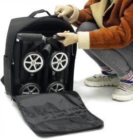 img 2 attached to Lightweight Stroller Gate Check Travel Bag Backpack Compatible With GB Pockit/Pockit+/Pockit Plus.