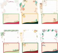 рождественский набор канцелярских принадлежностей scstyle из 72 предметов - 36 симпатичных конвертов с праздничным дизайном и 36 листов рождественской бумаги для принтера - клей на водной основе - отлично подходит для письма и подарков (s2) логотип