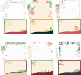 img 4 attached to 72 Piece SCStyle Christmas Stationery Set - 36 Cute Envelopes With Festive Designs And 36 Sheets Of Christmas Printer Paper - Water-Based Adhesive - Great For Writing And Gifting (S2)