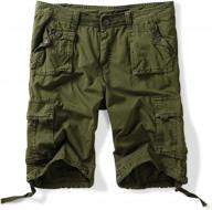 men's multi-pocket casual cargo shorts for men by bufosa. logo