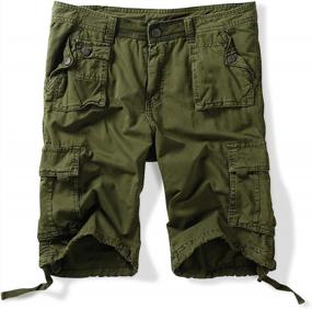 img 4 attached to Men'S Multi-Pocket Casual Cargo Shorts For Men By BUFOSA.