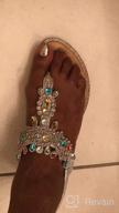 img 1 attached to Women'S Fashion: Rhinestone T-Strap Sandals With Bohemian Pearl Crystal Detailing review by Kevin Hauck