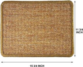 img 3 attached to 🐱 Small Cat Scratcher - Indoor Scratching Pad - Deter Furniture Scratching - Sisal Cat Scratcher Mat for Small Cats