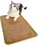 🐱 small cat scratcher - indoor scratching pad - deter furniture scratching - sisal cat scratcher mat for small cats logo