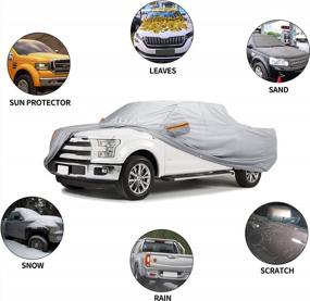 img 1 attached to Protect Your Pickup Year-Round With Heavy-Duty Waterproof Car Cover - Universal Fit (Length Up To 210 Inch)