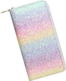 img 4 attached to Glitter Wallet Clutch Ladies Holder Women's Handbags & Wallets via Wallets
