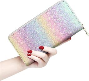 img 3 attached to Glitter Wallet Clutch Ladies Holder Women's Handbags & Wallets via Wallets