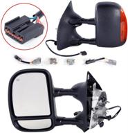 🔌 towing mirrors replacement for 1999-2007 ford f250 f350 f450 f550 super duty 2001-2005 ford excursion tow mirrors power heated led signal light side mirrors - top-quality replacement mirrors логотип
