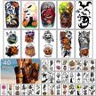 spooky temporary tattoo stickers: 40 waterproof halloween designs for all ages! logo