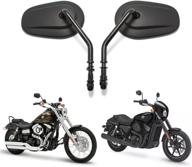 🏍️ enhance your harley davidson xl 883 1200 with sleek black matte motorcycle side mirrors! логотип