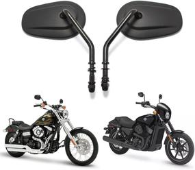 img 4 attached to 🏍️ Enhance Your Harley Davidson XL 883 1200 with Sleek Black Matte Motorcycle Side Mirrors!