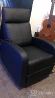 img 1 attached to 🪑 JUMMICO Recliner Chair - Massage Recliner Sofa Chair with Padded Seat, Adjustable Recline - Home Theater Single Modern Living Room Recliners in PU Leather, Thick Seat Cushion and Backrest (Black) review by Scott Reid