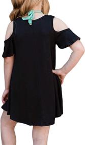 img 2 attached to GRAPENT Shoulder Ruffled Sleeve T Shirt Girls' Clothing : Tops, Tees & Blouses