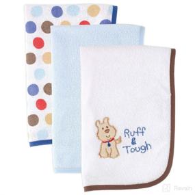 img 1 attached to 🐶 Luvable Friends Puppy Burp Cloths - Set of 3