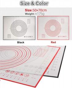 img 3 attached to KeepingcooX Extra Large Silicone Pastry Mat Set, Baking Mat With Measurements(60×50Cm), Chef Special, Non Stick, Non Slip, 3 Pastry Dough Cutter Scrapers As Gift