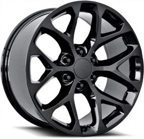 img 3 attached to Topline Replicas - V1182 Compatible With GMC Sierra Snowflake Gloss Black Wheel 24X10"/6X5.5"/+27Mm Offset