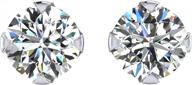 agi certified vs clarity e-f color lab grown diamond stud earrings .25ctw, set in 14k white gold | voss+agin logo