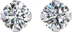 img 1 attached to AGI Certified VS Clarity E-F Color Lab Grown Diamond Stud Earrings .25Ctw, Set In 14K White Gold | Voss+Agin