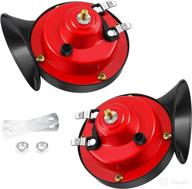 jenabom 300db super loud boat horn marine: waterproof electric snail horns for motorcycles, trucks, and cars - 2 pack logo