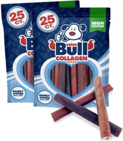 img 3 attached to 50-Count ValueBull USA Collagen Sticks: Smoked Beef Chews For Dogs - Bully Stick Alternative, Rawhide Free Natural Dog Chews For Healthy Hips, Joints, Skin & Coat
