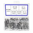 m6 304 stainless steel hex flat head cap bolts screws nuts, heavy duty hexagon socket head screw and nut assortment box for mechanical parts logo