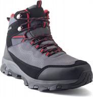men's waterproof lightweight hiking boots | silentcare non slip mid-rise outdoor work trekking mountaineering ankle winter shoes логотип
