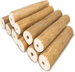 img 2 attached to 🦜 Meric Sola Sticks: Round Wood Chew & Foraging Toys for Parrots - Keep Beak, Nails, and Behavior in Check! (10 Pcs per Pack)