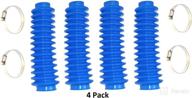 🔵 aftermarket blue shock absorber boot cover jsp brand rou-87151 replacement for rough lifted 4x4 jeep orv universal (4-pack) logo