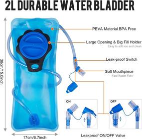 img 1 attached to 🚴 G4Free Cycling Hydration Pack Backpack: Lightweight 2L Water Bladder for Outdoor Activities