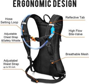 img 2 attached to 🚴 G4Free Cycling Hydration Pack Backpack: Lightweight 2L Water Bladder for Outdoor Activities