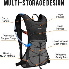 img 3 attached to 🚴 G4Free Cycling Hydration Pack Backpack: Lightweight 2L Water Bladder for Outdoor Activities