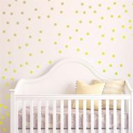 🎨 innovative stencils polka dot wall decals: fun and easy peel and stick circle stickers for nursery and kids room decor логотип