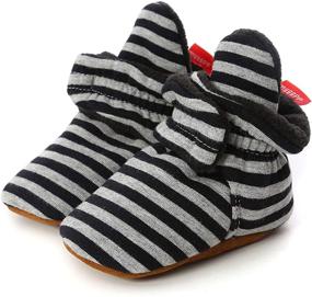 img 3 attached to Booties Newborn Slippers Non Skid Toddler Boys' Shoes ~ Boots