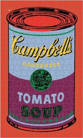 img 3 attached to Пазл Galison Andy Warhol Soup Can Puzzle, красно-фиолетовый, 300 штук 12 дюймов X 20 дюймов — головоломка, основанная на картине Энди Уорхола для томатного супа — упакована в жестяную канистру — отличный подарок, синий (9780735353886)