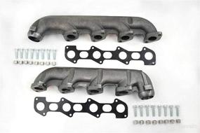 img 1 attached to 🚗 Enhanced Flow Exhaust Manifolds for 2003-2010 Ford Powerstroke Diesel 6.0L 6.4L