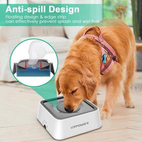 img 3 attached to Spill-Free 2L Pet Water Dispenser For Travel: URPOWER Large Capacity Dog And Cat Water Bowl With Slow Water Feeder And Eco-Friendly Material