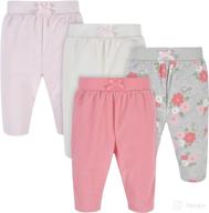 adorable gerber baby girls' microfleece pants - 4-pack bundle logo