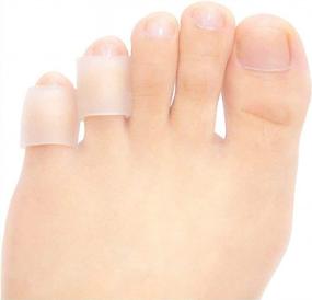 img 4 attached to Pain-Free Pinky Toes With JKcare Transparent Silicone Toe Sleeves - 12 Pack