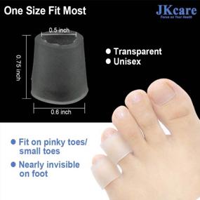 img 3 attached to Pain-Free Pinky Toes With JKcare Transparent Silicone Toe Sleeves - 12 Pack