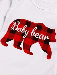 img 1 attached to Adorable HKALL Baby Bear Letter Print Romper Set for Newborns - Perfect for Fall/Winter Outfits!