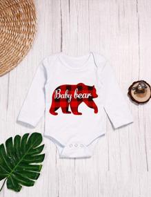 img 2 attached to Adorable HKALL Baby Bear Letter Print Romper Set for Newborns - Perfect for Fall/Winter Outfits!