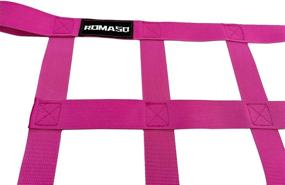 img 1 attached to Jeep Wrangler Cargo Net - YJ TJ JK JL, Heavy Duty Rear Trunk Net in Fuchsia