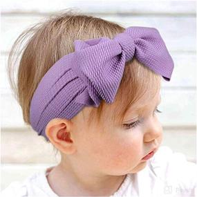 img 1 attached to 🎀 Byeca Baby Girl Nylon Headbands: Newborn Infant Toddler Hairbands, Bows, and Hair Accessories, Multicoloured (Large)