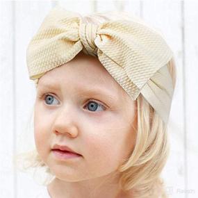 img 2 attached to 🎀 Byeca Baby Girl Nylon Headbands: Newborn Infant Toddler Hairbands, Bows, and Hair Accessories, Multicoloured (Large)