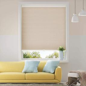 img 4 attached to Cellular Blinds Cordless Shades For Windows Single Cell Shade - Provide Privacy And Filters Light - 29 X 64 Inch, Ivory Beige(Light Filtering)