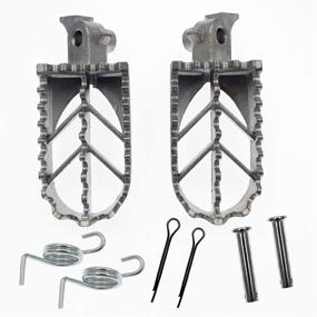 img 4 attached to 👣 YOFMOO Stainless Steel Foot Pegs Rest Footrest Footpegs for XR50R XR70R XR80R XR100R CRF50 CRF50F CRF70 CRF70F CRF80 KLX110 Dirt Bike TaoTao Extreme 1991-2013 - High-Quality Steel Footrests Compatible with 50cc to 125cc Engines