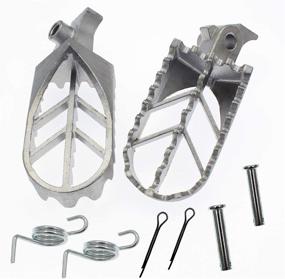 img 2 attached to 👣 YOFMOO Stainless Steel Foot Pegs Rest Footrest Footpegs for XR50R XR70R XR80R XR100R CRF50 CRF50F CRF70 CRF70F CRF80 KLX110 Dirt Bike TaoTao Extreme 1991-2013 - High-Quality Steel Footrests Compatible with 50cc to 125cc Engines